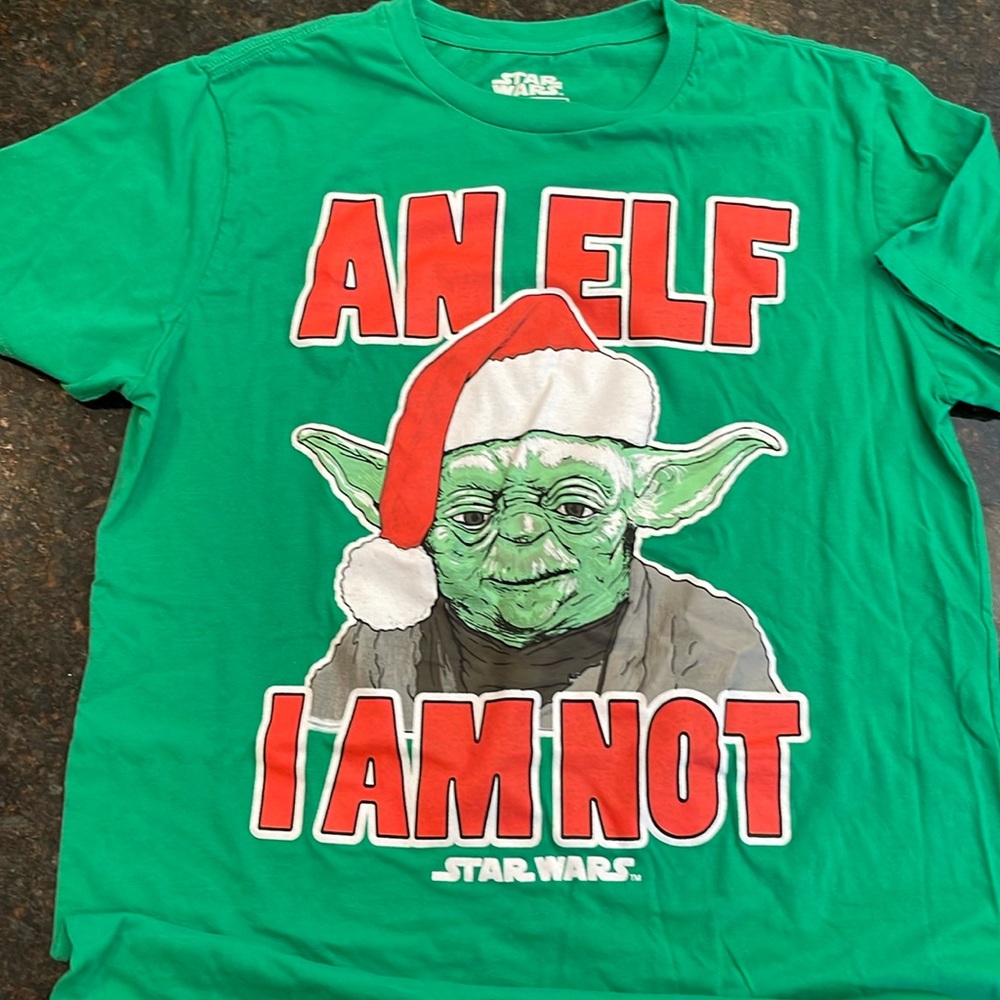 Star Wars Yoda t-shirt adult large Christmas